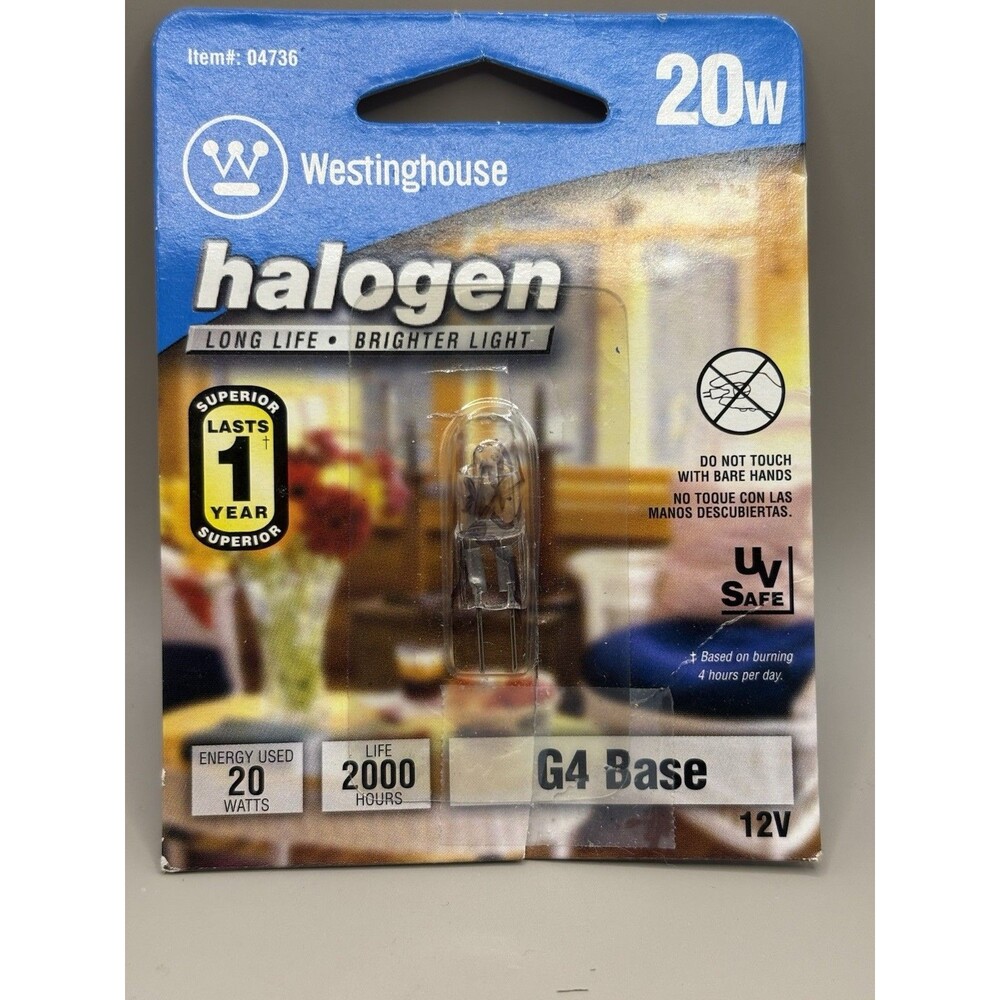NEW Westinghouse 20W 2000 Hour 12V G4 Base (20T3)